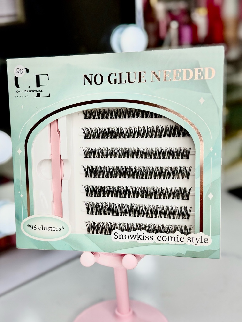 Essentials Black No Glue Needed Cluster False Eyelashes - Snowkiss Comic Style